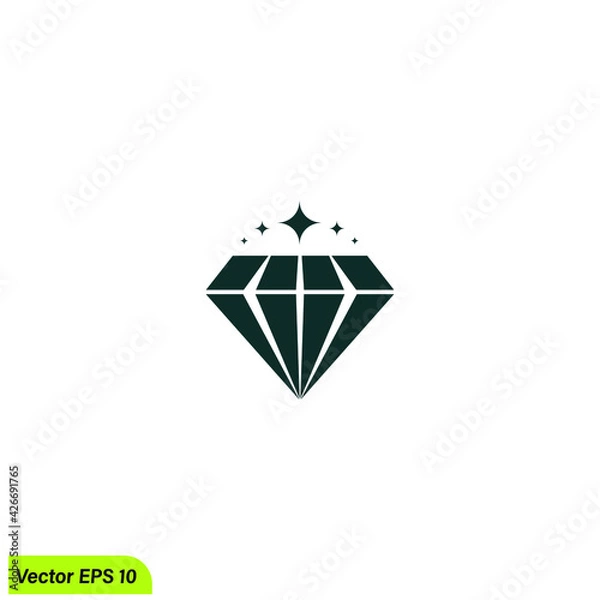 Obraz Diamond icon vector illustration logo template