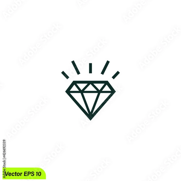Obraz Diamond icon vector illustration logo template
