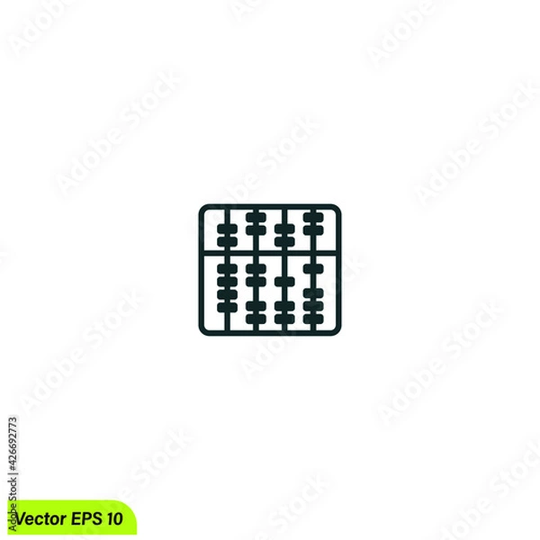 Fototapeta abacus icon vector illustration simple design element logo template