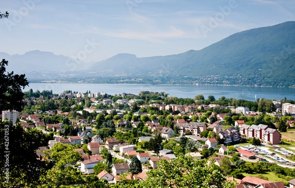 Obraz Aix les Bains i jezioro Bourget