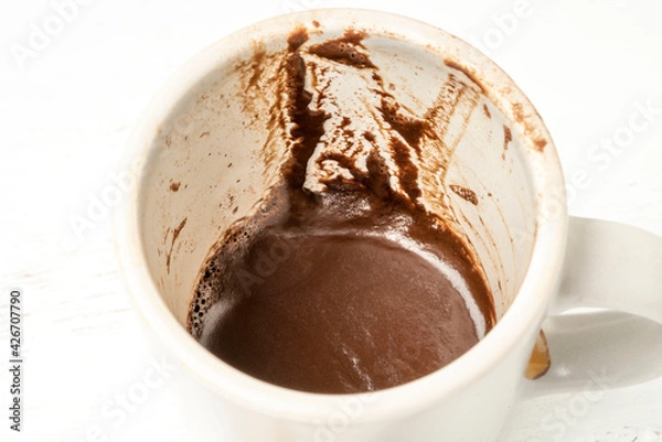 Fototapeta shapes of coffee grounds for fortune telling