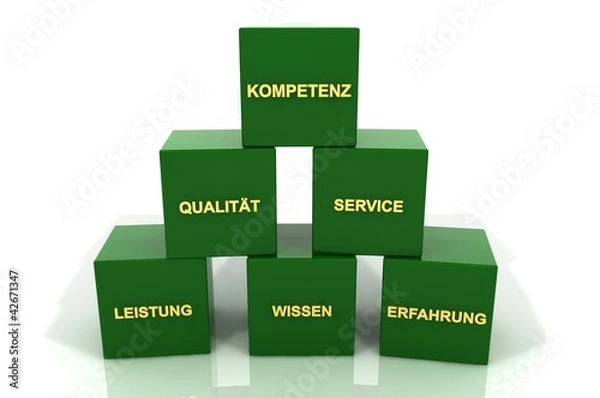 Fototapeta Grüner Skill-Würfelturm