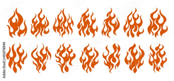 Fototapeta Bonfire icon set