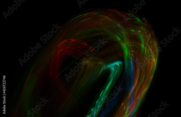 Fototapeta Abstract colorful blurred background on black