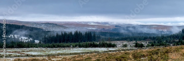 Obraz Dartmoor Snow & Mist Panorama