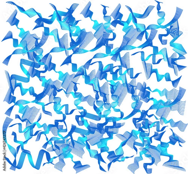 Fototapeta Abstract pattern with white background having blue lines