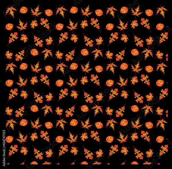 Fototapeta Abstract background in dark color with flowers pattern
