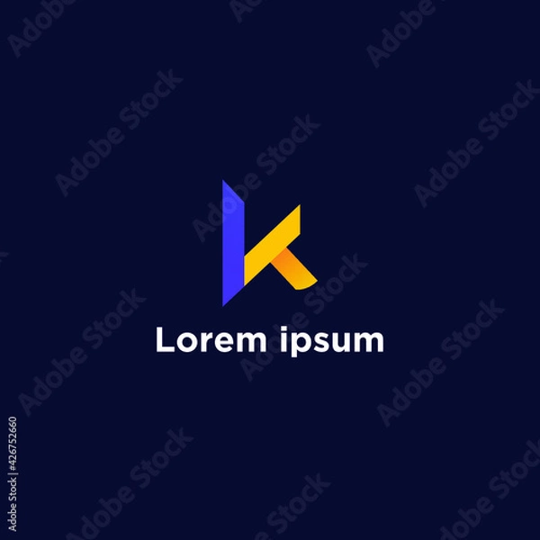 Obraz Abstract K letter Logo Design