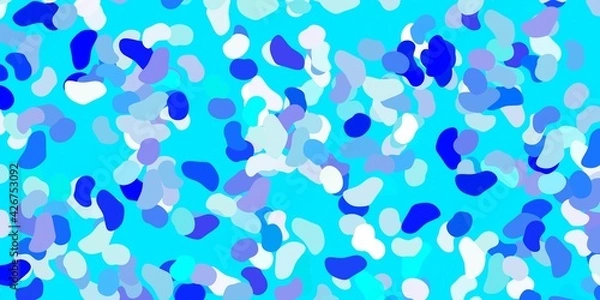 Fototapeta Light blue vector template with abstract forms.