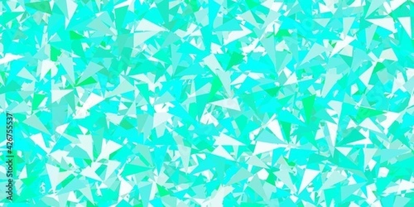 Fototapeta Light green vector background with triangles.