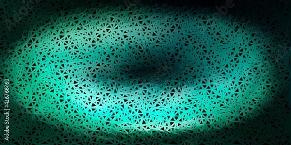 Obraz Light green vector gradient polygon design.