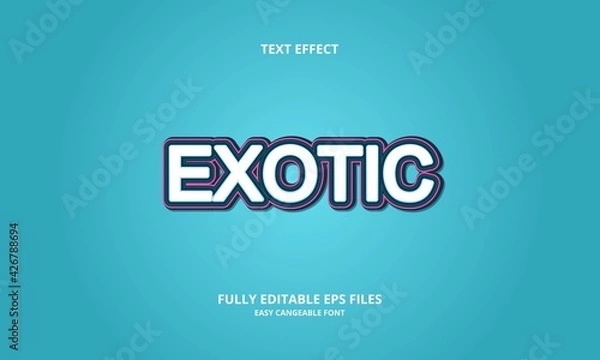 Fototapeta Editable text effect exotic title style