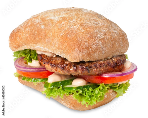 Obraz Sanwich with hamburger