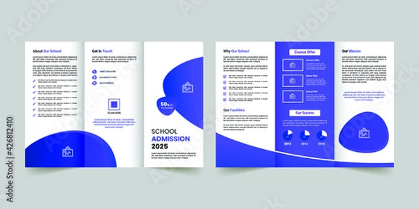 Obraz Education trifold brochure trifold template