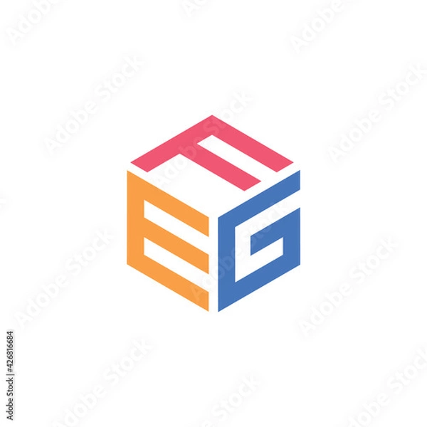 Fototapeta Hexagon shape with the letters FEG