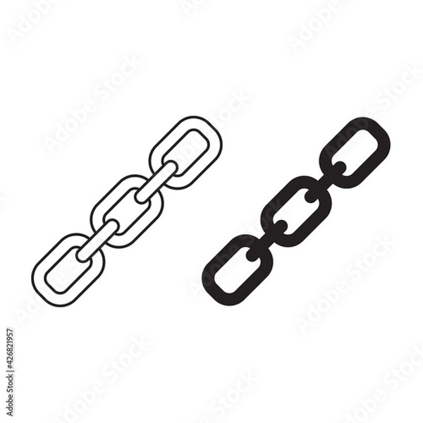 Fototapeta Chain Icon vector, Vector EPS 10 illustration style