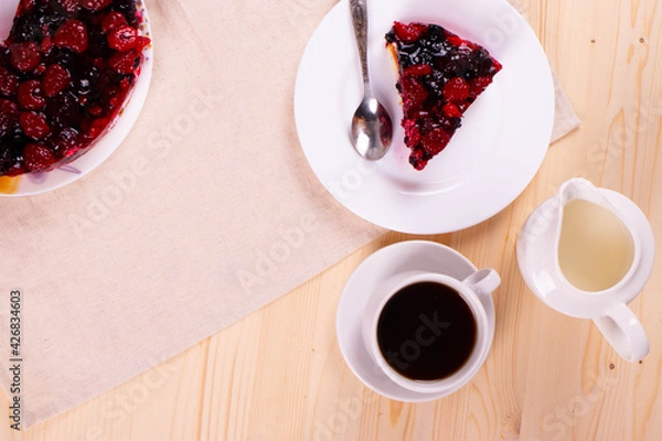 Obraz cherry or  berries pie