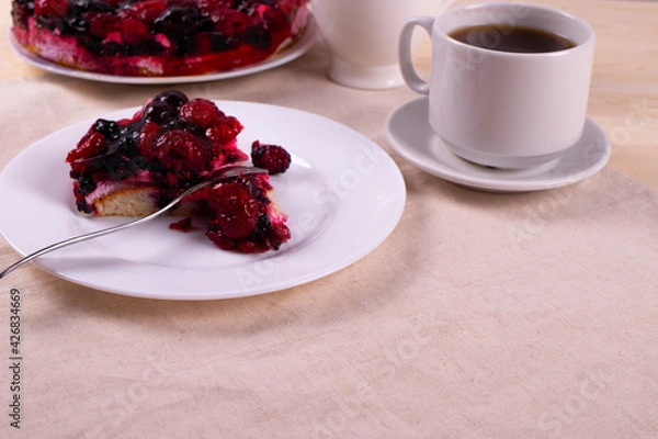 Obraz cherry or  berries pie