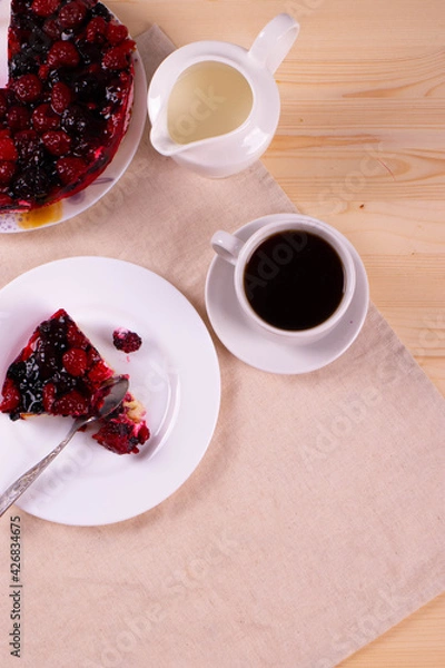 Obraz cherry or  berries pie