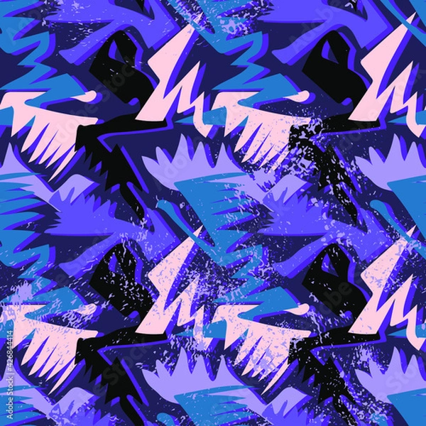 Fototapeta Urban psychedelic abstract vector pattern