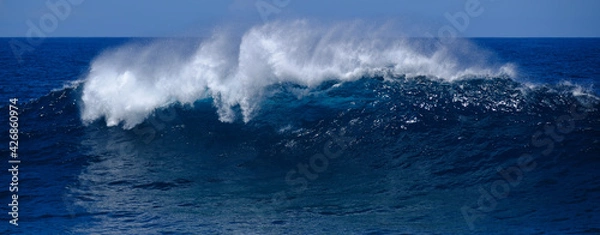 Fototapeta Beautiful blue ocean wave