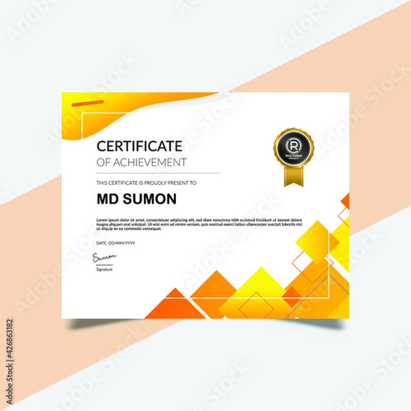 Obraz modern design Certificate, Stationery design
