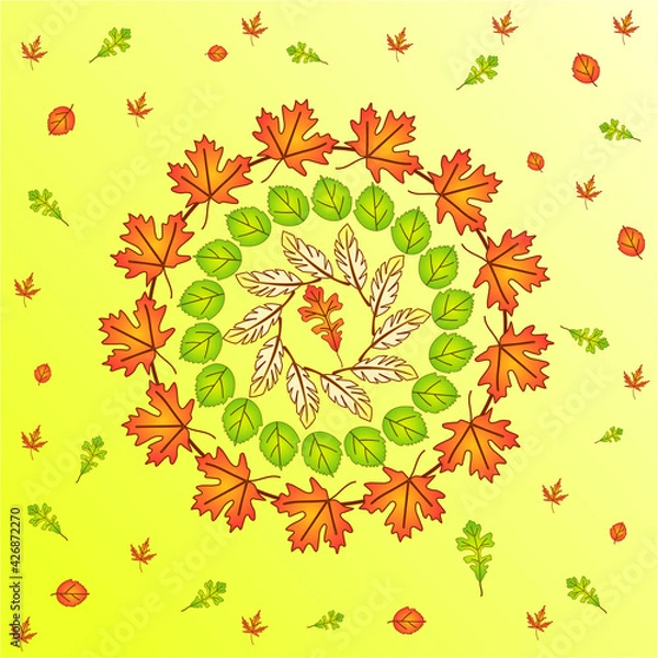 Fototapeta Abstract pattern with light colored background having flowers on it