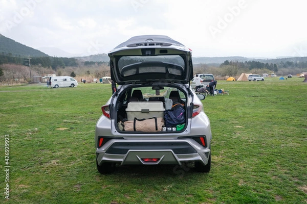 Obraz 富士山の麓でオートキャンプ