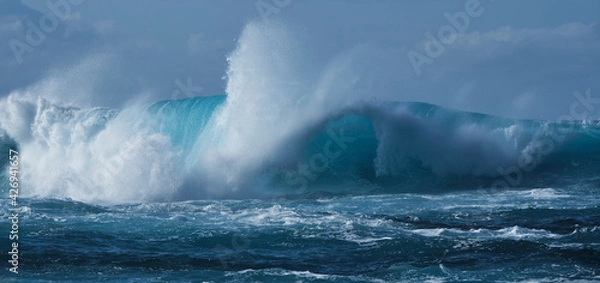 Fototapeta Wave breaking on the sea