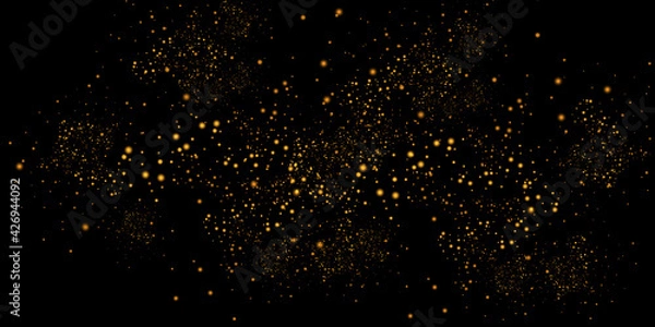 Fototapeta Light speed in space vector background. Luminous lights in the night sky. Vector illustration of radial space speed.