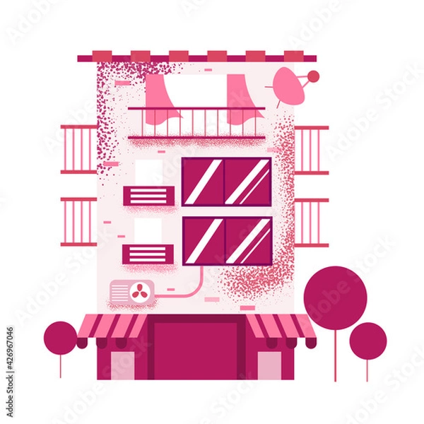 Obraz Building illustration vector design,architecture,buildings