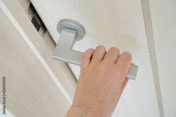 Fototapeta 新築住宅　ドアノブ