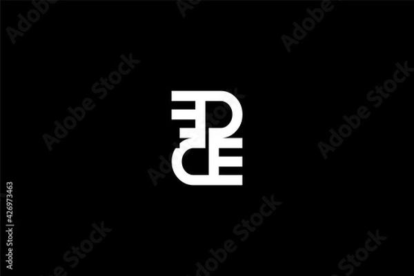Obraz f p d e letter logo