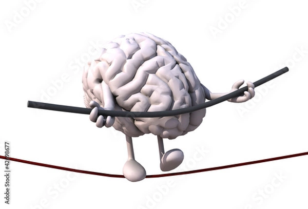Obraz brain acrobat who walks on a wire