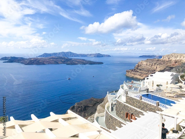 Obraz ギリシャ・サントリーニ島の風景・イア