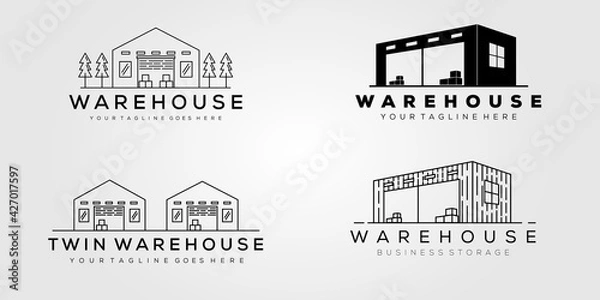 Fototapeta warehouse collection logo template vector illustration design
