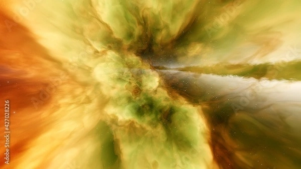 Obraz red-violet nebula in outer space, horsehead nebula, unusual colorful nebula in a distant galaxy, red nebula 3d render	