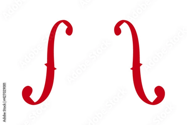 Obraz f-holes vector violin