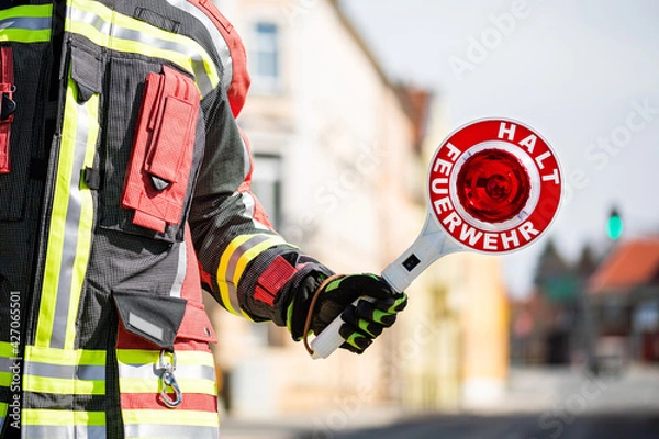 Obraz Halt Feuerwehr Kelle
