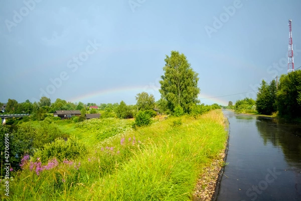 Obraz landscape with rainbow