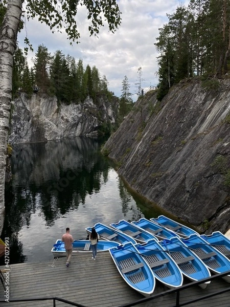 Obraz canoe on the river