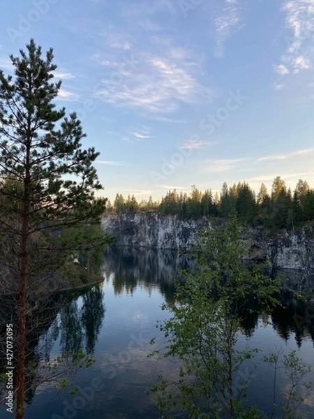 Obraz lake in the forest