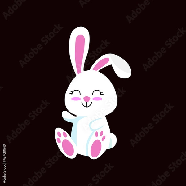Fototapeta rabbit vector illustration for easter. Easter rabbit, easter Bunny. Vector illustration.