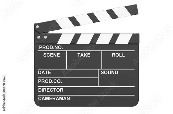 Obraz Clapperboard, 3D rendering