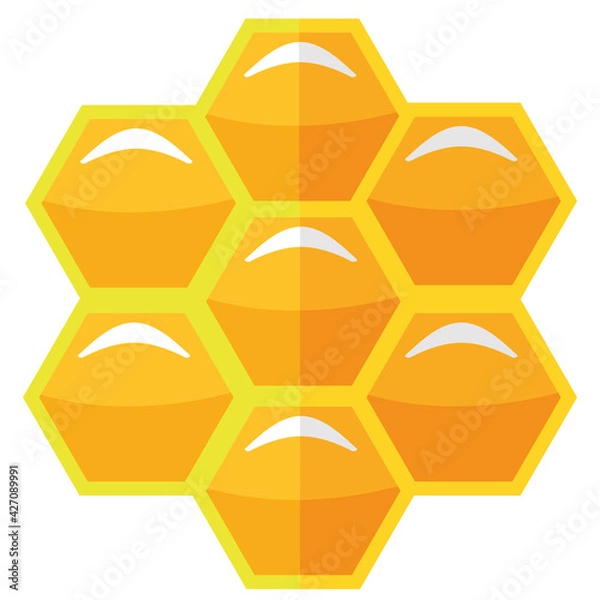 Fototapeta Honeycomb icon flat design vector image collection