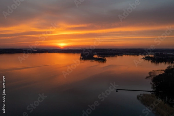 Obraz sunset on the river