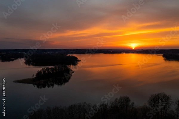 Obraz sunset over the lake