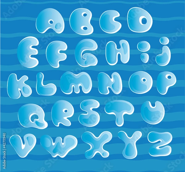 Fototapeta Ice alphabet