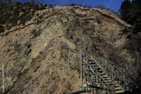 Obraz 丹沢、ヤビツ峠の登山風景