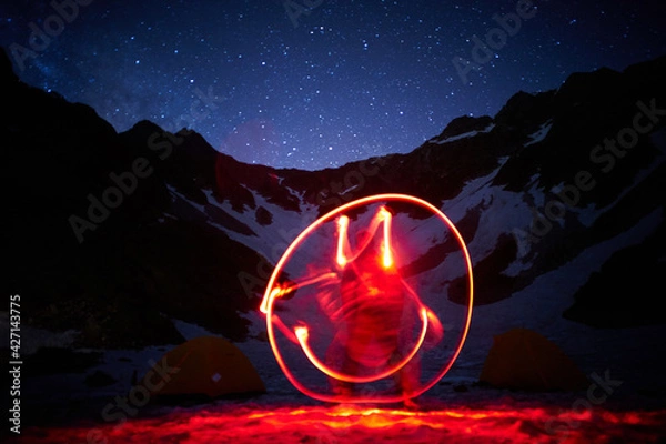 Obraz 北アルプス穂高岳、涸沢カールの星空